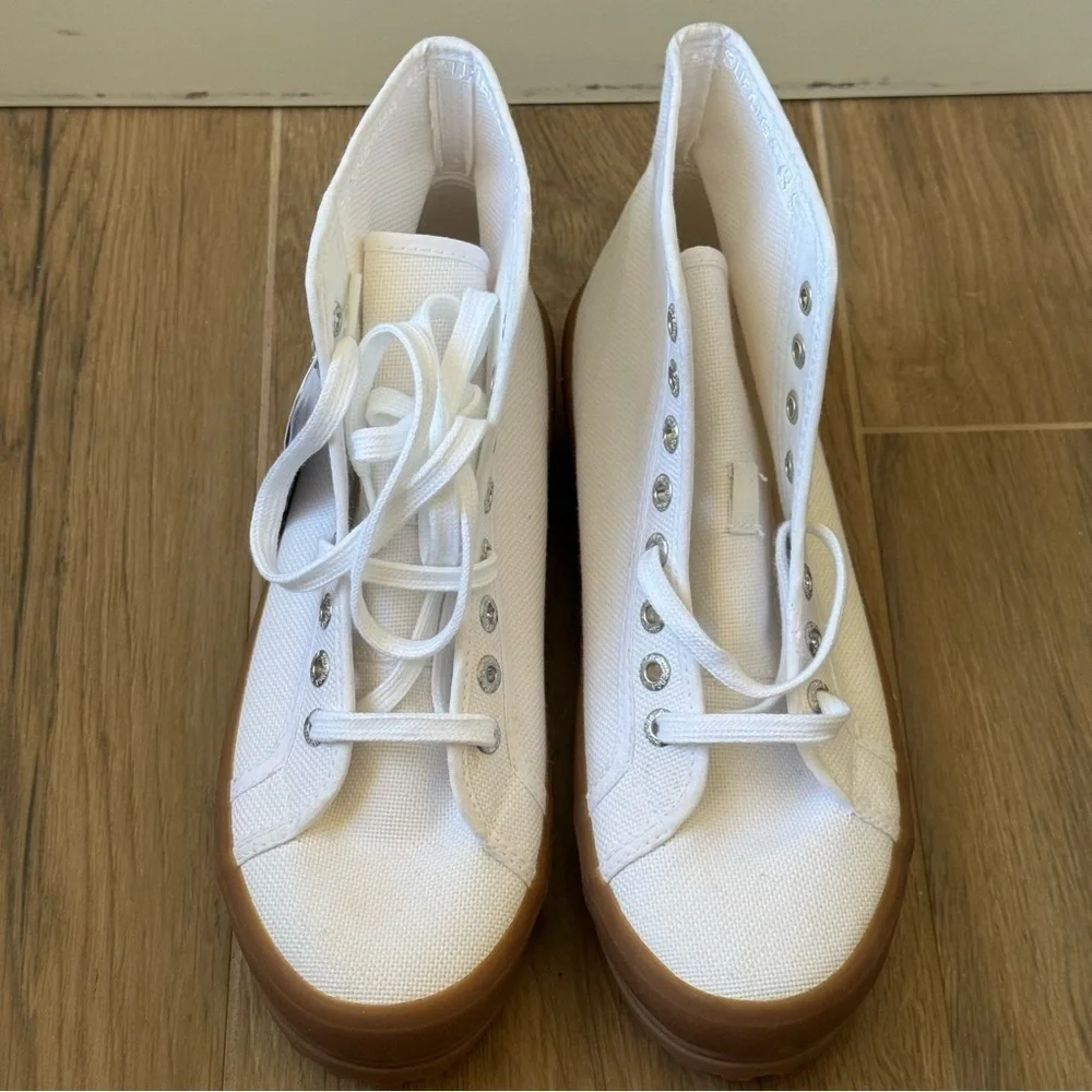 NWT SUPERGA 2341 Alpina White Gum High Top Sneakers